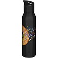 Jednostěnná láhev na vodu z recyklované nerezové oceli 650ml, černá