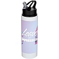 Jednostěnná láhev na vodu z recyklované nerezové oceli 800ml, bílá