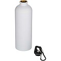 Jednostěnná matná láhev na vodu z nerezové oceli s karabinou 750ml, bílá