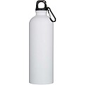Jednostěnná matná láhev na vodu z nerezové oceli s karabinou 750ml, bílá