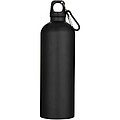 Jednostěnná matná láhev na vodu z nerezové oceli s karabinou 750ml, černá