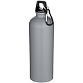 Jednostěnná matná láhev na vodu z nerezové oceli s karabinou 750ml, šedá