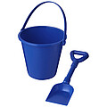 Kbelík a lopatka na písek z recyklovaného plastu, modré
