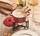 Keramická sada na fondue, červená