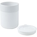 Keramický kelímek se silikonovým obalem a plastovým víčkem 330ml, bílá