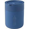 Keramický kelímek se silikonovým obalem a plastovým víčkem 330ml, modrá