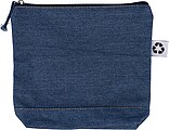 Kosmetická taška z recykloovaného denimu, modrá