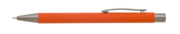 Kovová propiska s pogumovaným povrchem, oranžová