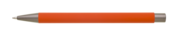 Kovová propiska s pogumovaným povrchem, oranžová