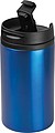 Kovový cestovní termohrnek s víčkem, uvnitř plastový, objem 250ml, modrý