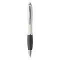 KP s modrou náplní, recyklovaný plast, bílé s černým úchopem
