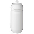Láhev na pití 500ml, tělo je bílé z pružného plastu, víčko je bílé