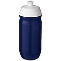 Láhev na pití 500ml, tělo je modré z pružného plastu, víčko je bílé