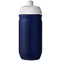 Láhev na pití 500ml, tělo je modré z pružného plastu, víčko je bílé