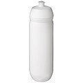 Láhev na pití 750ml, tělo je bílé z pružného plastu, víčko je bílé