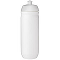 Láhev na pití 750ml, tělo je bílé z pružného plastu, víčko je bílé