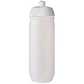 Láhev na pití 750ml, tělo je matně čiré z pružného plastu, víčko je bílé