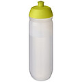 Láhev na pití 750ml, tělo je matně čiré z pružného plastu, víčko je světle zelené