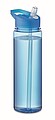 Láhev na pití s brčkem, 650ml, Tritan Renew, transparentní modrá