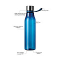 Lahev na vodu 800ml z recyklovaného plastu, námořní modrá