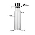 Lahev na vodu 800ml z recyklovaného plastu, transparentní