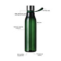 Lahev na vodu 800ml z recyklovaného plastu, zelená