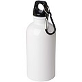 Láhev na vodu z nerezové oceli s karabinou 400ml, bílá