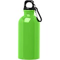 Láhev na vodu z nerezové oceli s karabinou 400ml, jasně zelená
