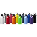 Láhev na vodu z nerezové oceli s karabinou 400ml, jasně zelená