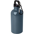 Láhev na vodu z nerezové oceli s karabinou 400ml, modrošedá