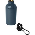 Láhev na vodu z nerezové oceli s karabinou 400ml, modrošedá