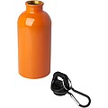 Láhev na vodu z nerezové oceli s karabinou 400ml, oranžová