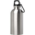 Láhev na vodu z nerezové oceli s karabinou 400ml, stříbrný