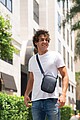 LISSORA Sportovní crossbody taška k nošení 3 způsoby, modrá