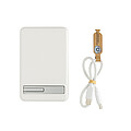 Magnetická powerbanka 5000mAh 5W z RCS plastu a bambusu, bílá