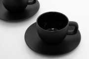 MALBUN Sada šálků na espresso, 85 ml, černá