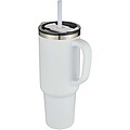 Měděný vakuově izolovaný termohrnek s brčkem a dvojitou stěnou 1200ml, bílá