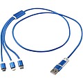 Nabíjecí kabel 5v1 z recyklovaného hliníku, královská modrá