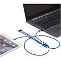 Nabíjecí kabel 5v1 z recyklovaného hliníku, královská modrá