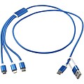 Nabíjecí kabel 5v1 z recyklovaného hliníku, královská modrá