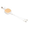 Navíjecí nabíjecí kabel s bambusovou plochou