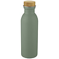 Nerezová láhev na pití s bambusovým víčkem, 650ml, zelená