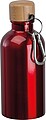 Nerezová láhev s karabinou 400 ml, červená