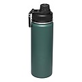 Nerezová termoska 600ml, s černým víčkem, tmavě zelená
