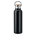 Nerezová termoska, 750ml s bambusovým víčkem, černá
