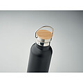 Nerezová termoska, 750ml s bambusovým víčkem, černá