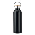 Nerezová termoska, 750ml s bambusovým víčkem, černá