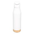Nerezová termoska s bambusovým dnem, objem 500ml, bílá
