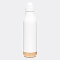 Nerezová termoska s bambusovým dnem, objem 500ml, bílá