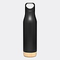 Nerezová termoska s bambusovým dnem, objem 500ml, černá